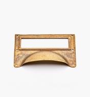 01A5730 - Old Brass Card Frame Pull