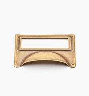01A5734 - Antique Brass Card Frame Pull