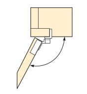 Diagram of edge-mount hinge opening 110°