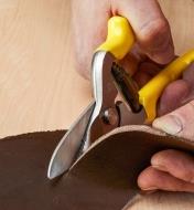 Cutting thick leather with Leather Shears