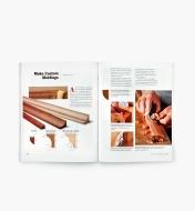 Two-page spread in Woodworking with Hand Tools showing diagrams and techniques for making custom moldings