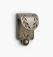 02A0613 - Leaf Finger Pull, Weathered Nickel