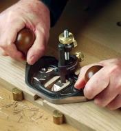 Using the Large Router Plane to cut a channel