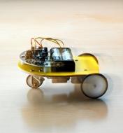 The assembled Elenco WEmake robot car in motion