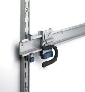 Close-up of Hang Rail Adapter used to mount a hang rail to a standard