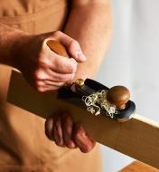 Relieving the corner of a board with the Bevel-Up #1 Plane