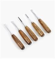 57D0502 - Set of 5 Long-Handle Basic Carving Tools
