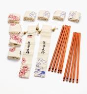 17N1609 - 10pr Padauk Chopstick Blanks & Bags