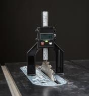 Using a digital height gauge to set the blade height of a table saw