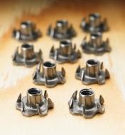 00N2206 - 6-Prong T-Nuts, pkg. of 10