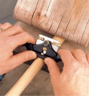 Shaping a chair spindle with a flat spokeshave