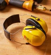 Hearing Protectors lying on a workbench