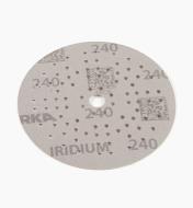 08K0928 - Disque abrasif autoagrippant Iridium, 5 po, 89 trous, grain 240, l'unité