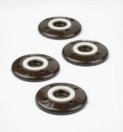 93K8533 - Large Grippers, Chocolate Color, pkg. of 4