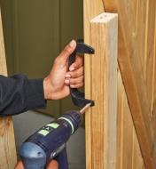 Installing a gate handle on a wooden gate