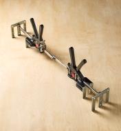 A pair of Viking Arm assembly jacks linked end-to-end with an included pin for use as a large spreader