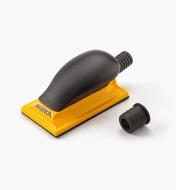 08K3161 - Yellow Grip Faced 13-Hole Hand-Sanding Vacuum Block (70mm × 125mm)