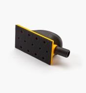08K3161 - Yellow Grip Faced 13-Hole Hand-Sanding Vacuum Block (70mm × 125mm)