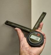 Using a digital miter saw gauge to measure the angle of an outside corner