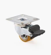 00K2231 - Low-Profile Polyurethane Caster with Brake, each