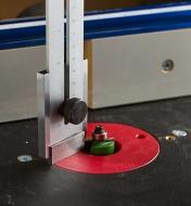 Setting the height of a router bit using a stop rule