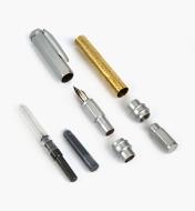 88K8772 - Magnetic Vertex Fountain Pen, Satin Aluminum