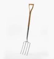 PG161 - Stainless-Steel Wood-Handled Digging Fork