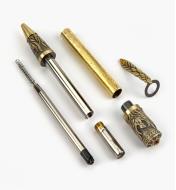 88K8908 - Phoenix Rising Ballpoint Twist Pen, Antique Brass