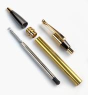 88K8824 - Devin Click Pen, Gold & Gunmetal