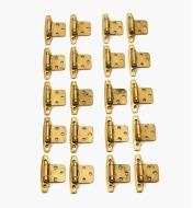 03W3023 - Brass Flush-Mount Hinges, 10 pairs