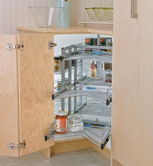 Pull-Out Wooden Kidney Shelf - Lee Valley Tools
