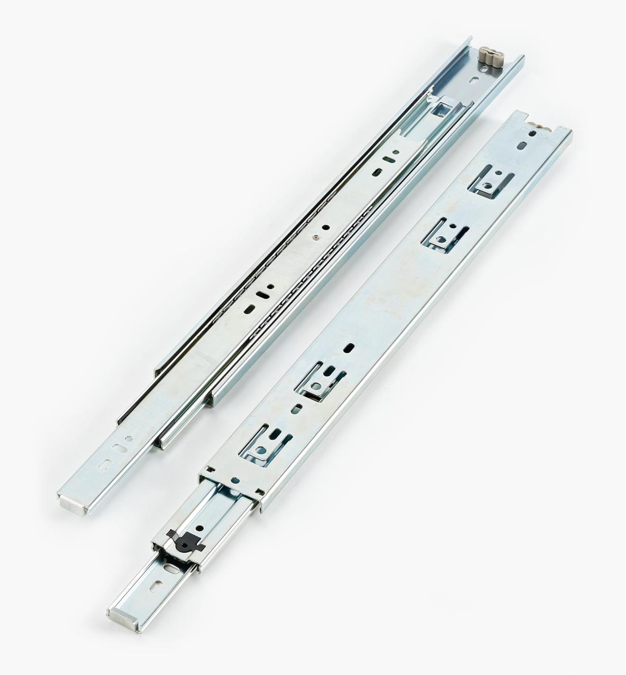02K3016 - 16" Zinc Plate 100 lb Slides (Full Extension), pr.