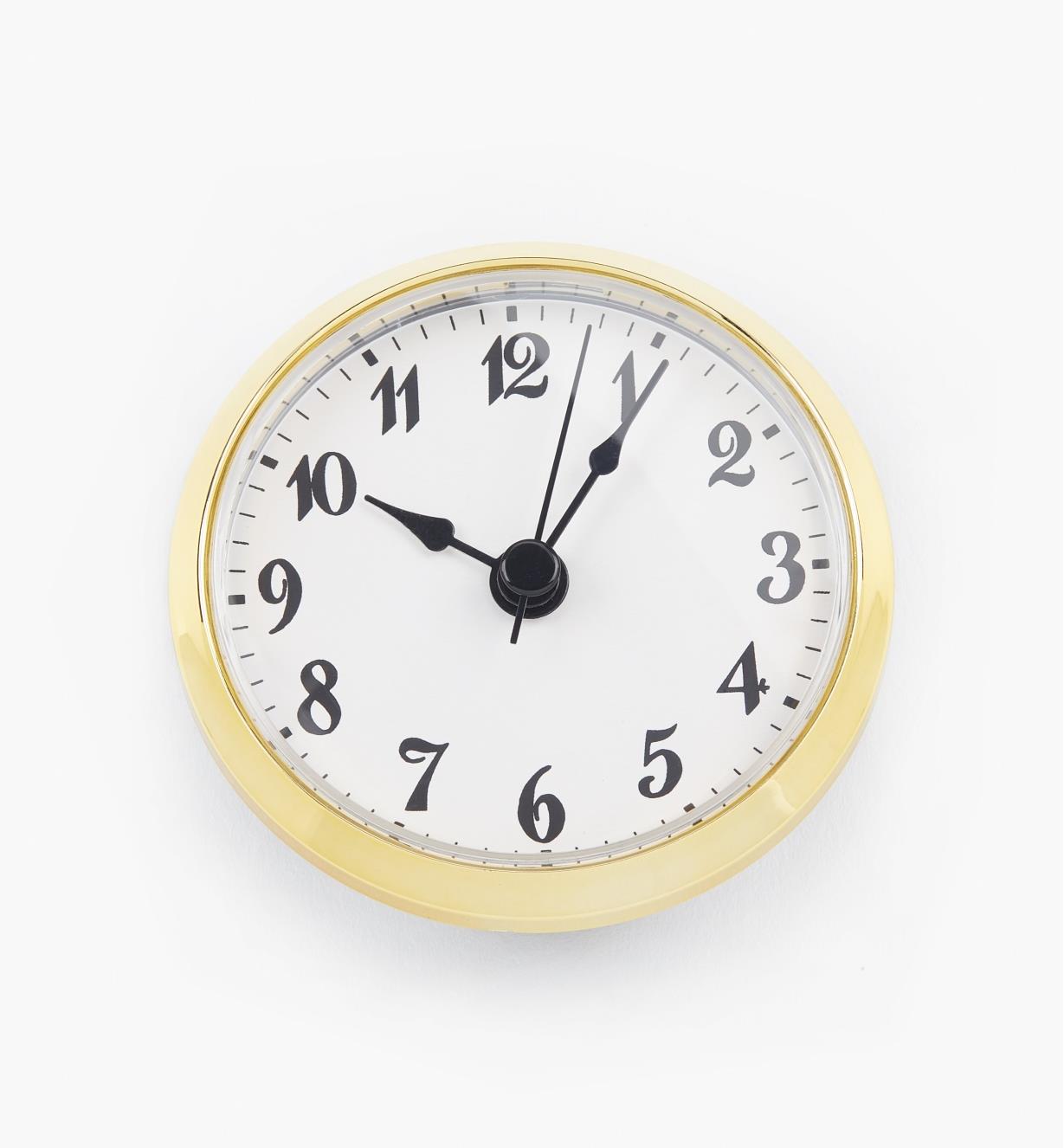 46K5040 - White Arabic Clock Insert, Gold Bezel