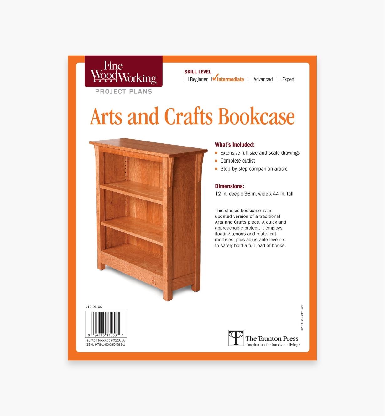 73L2521 - Arts and Crafts Bookcase Plan
