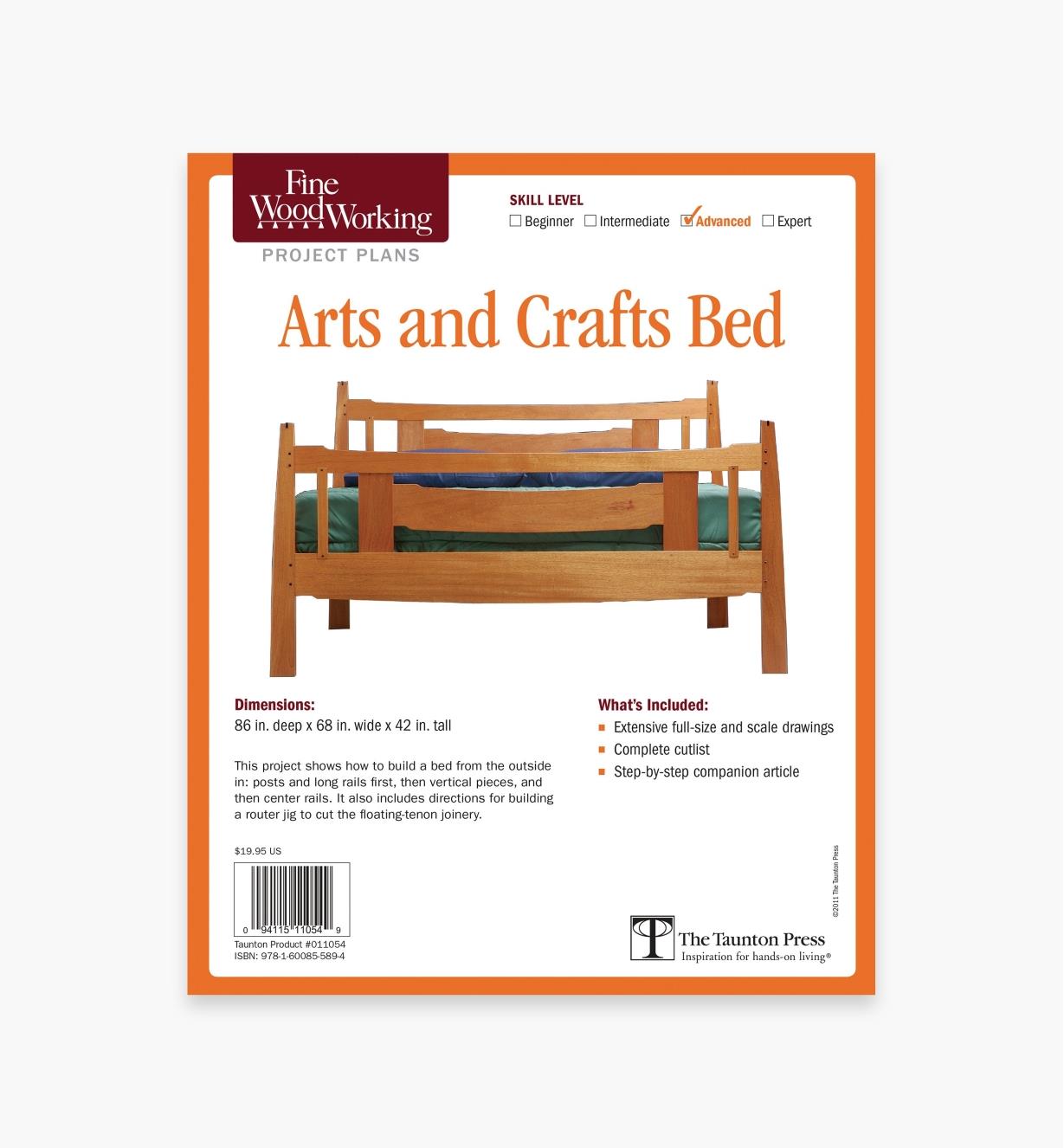 73L2522 - Arts and Crafts Bed Plan
