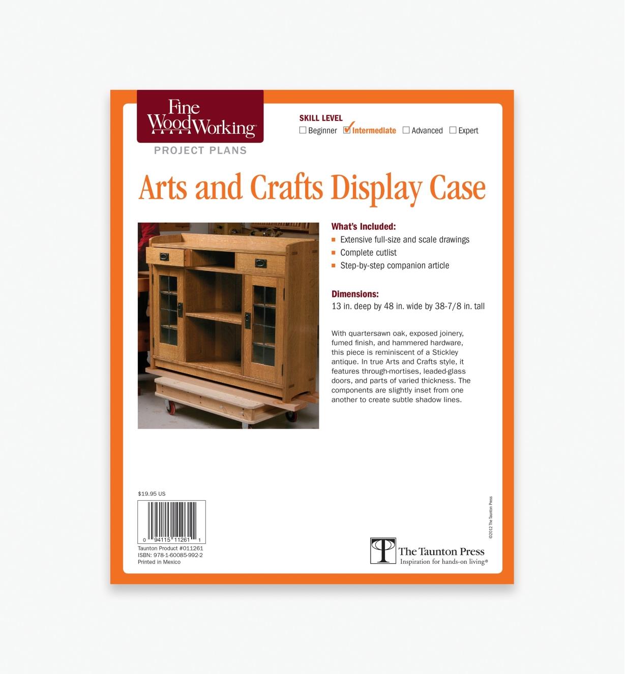 73L2547 - Arts and Crafts Display Case Plan