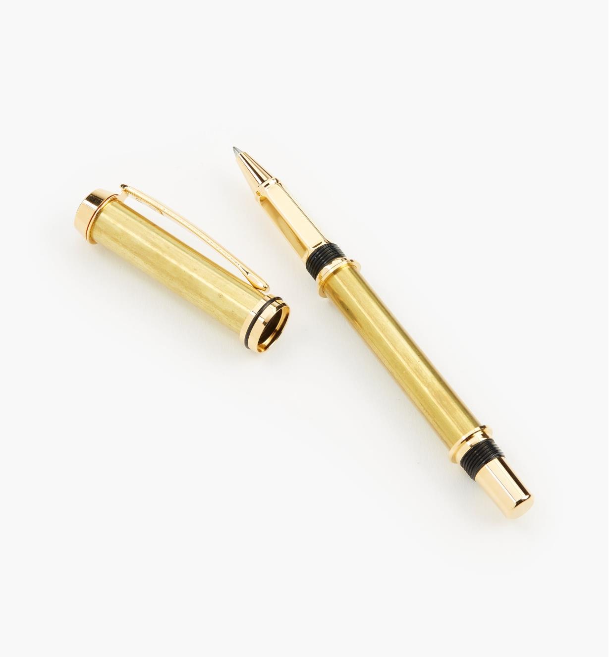 88K7662 - Baron Rollerball Pen, Titanium-Gold