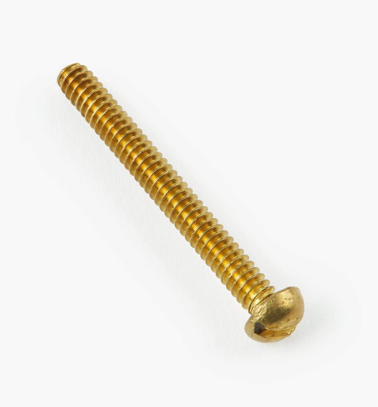 44Z0301 - 6-32 × 1 1/4" Round Head, Brass Machine Screws (25)