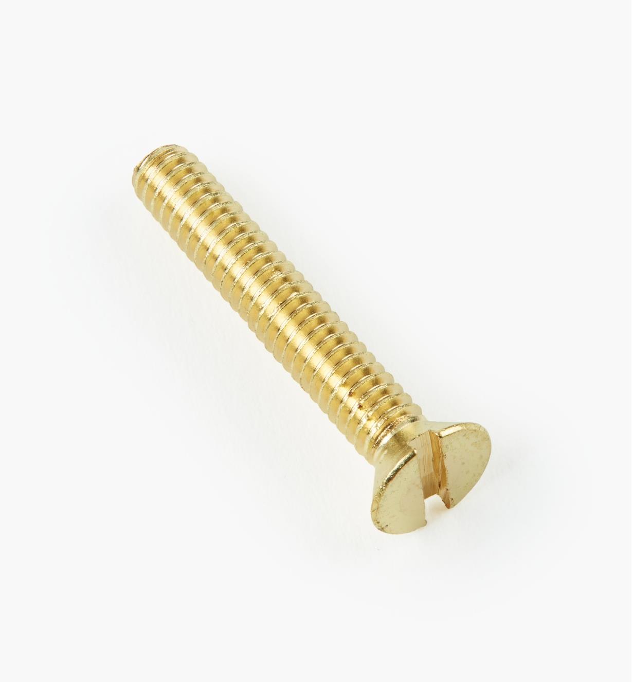 44Z0402 - 8-32 × 1" Flat Head, Brass Machine Screws (25)