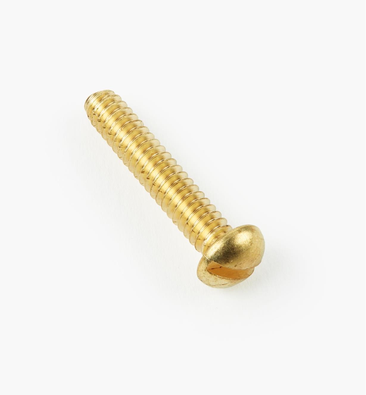 44Z0601 - 10-24 × 1" Round Head, Brass Machine Screws (25)