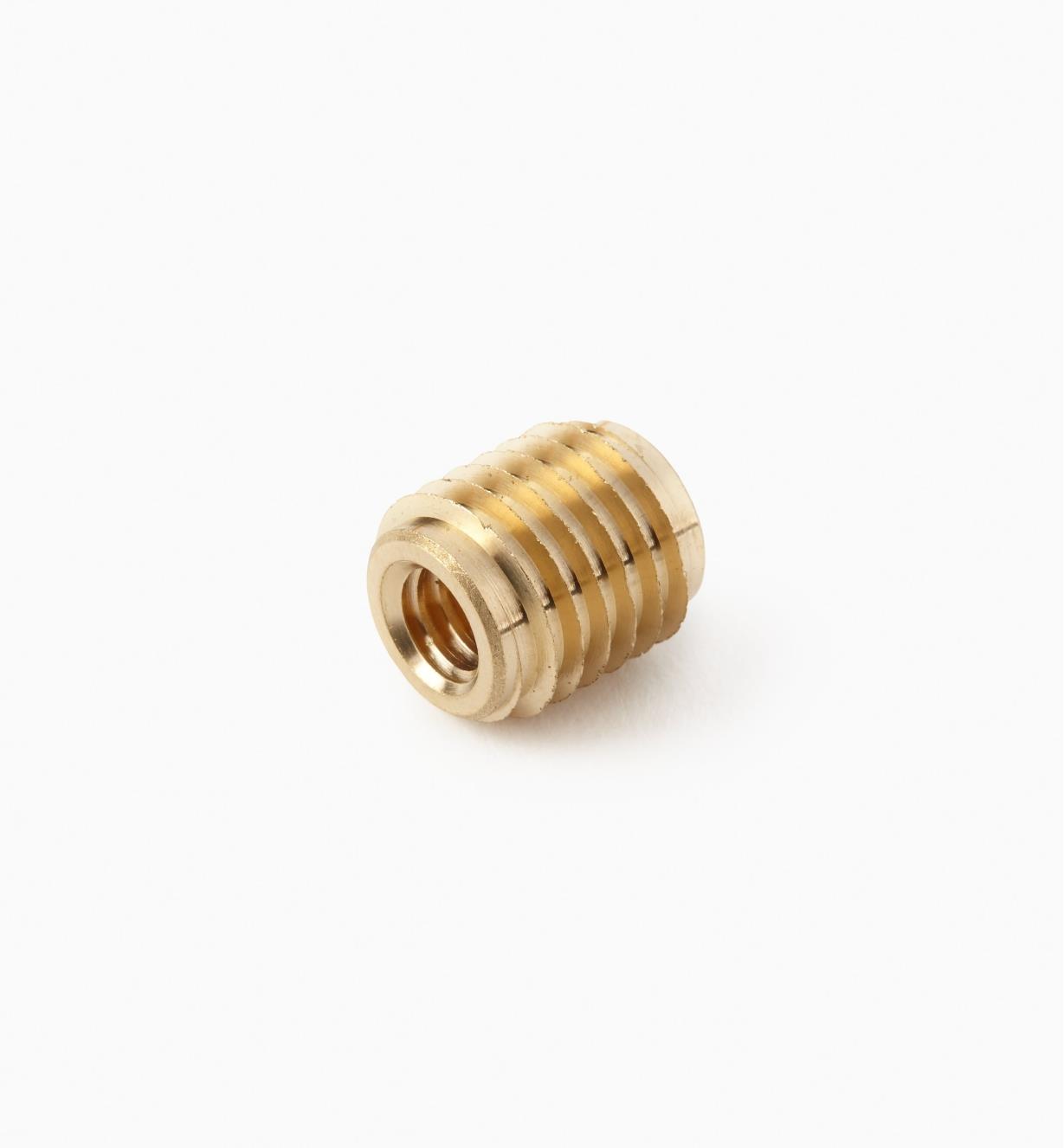 Yinpecly 1/4-20 Copper Knurled Threaded Insert Nuts Thread Embedment Nut Assortment for Electrical Appliances Gold Tone 10pcs 