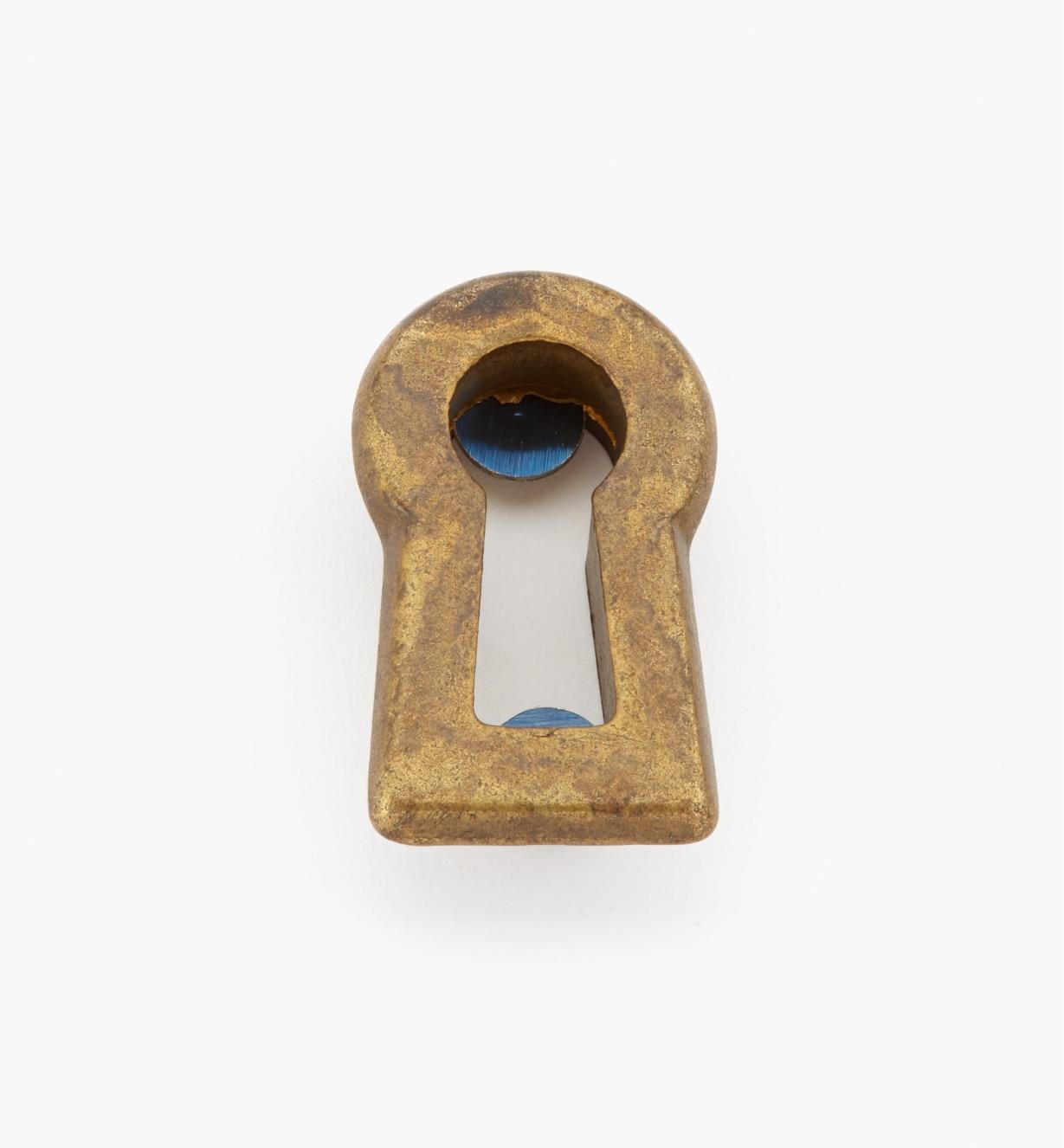 01A4909 - Ant. Brass Flat Key Escutcheon