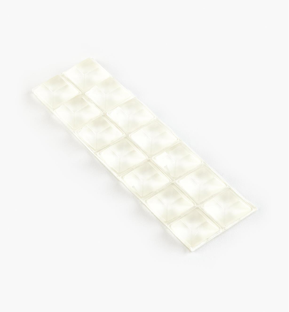 00S2022 - Patins amortisseurs carrés et plats de 20,6 mm x 7,7 mm, le paquet de 14
