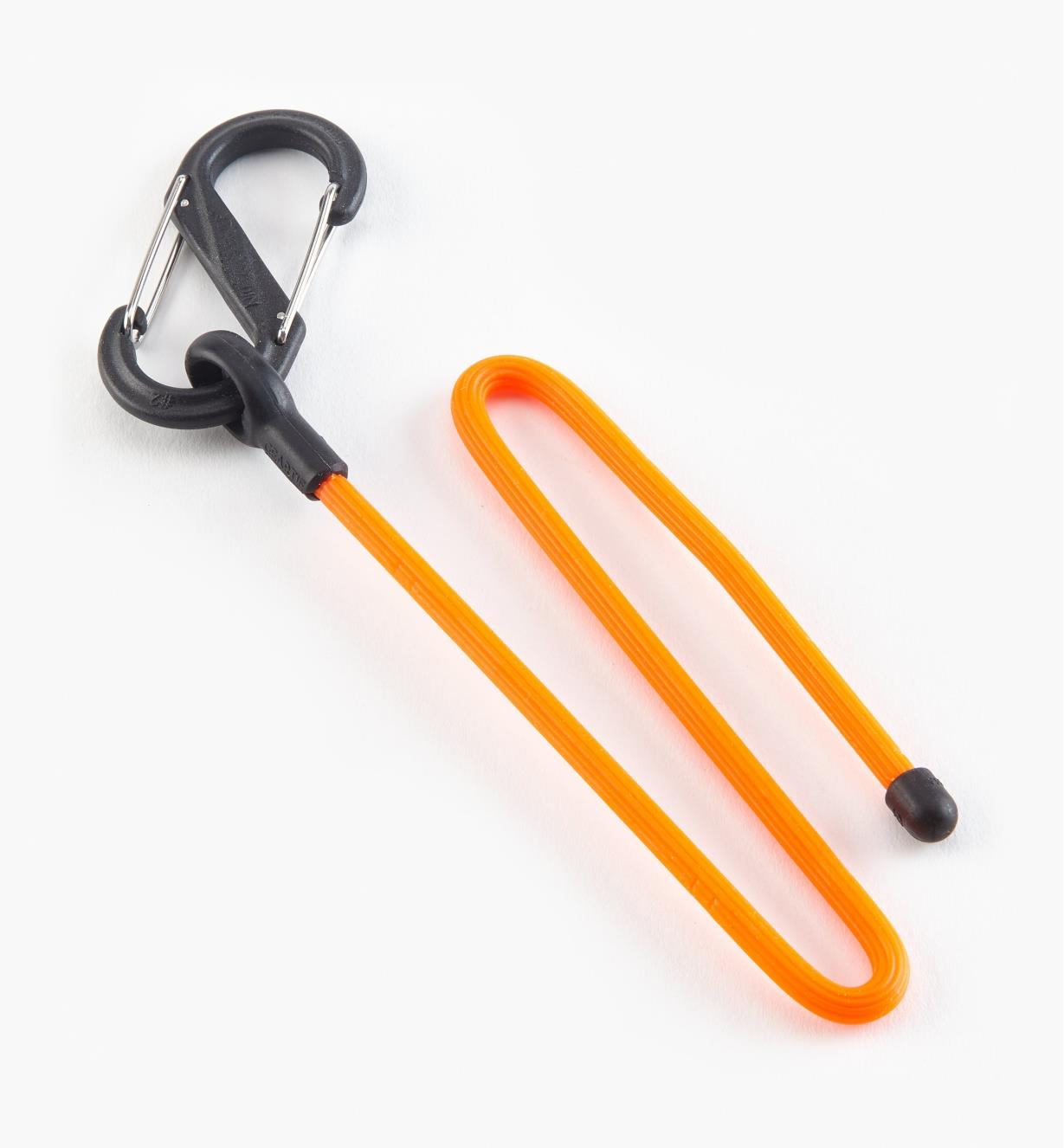 68K0720 - Attache orange de 12 1/2 po à mousqueton Gear Tie, l'unité