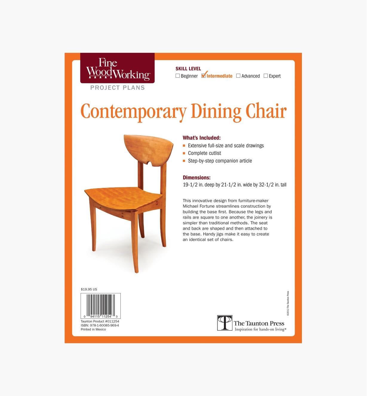 73L2548 - Contemporary Dining Chair Plan