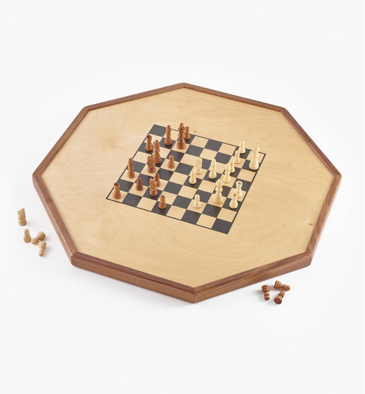 Checker/chess side of Deluxe Crokinole/Checker/Chess Board