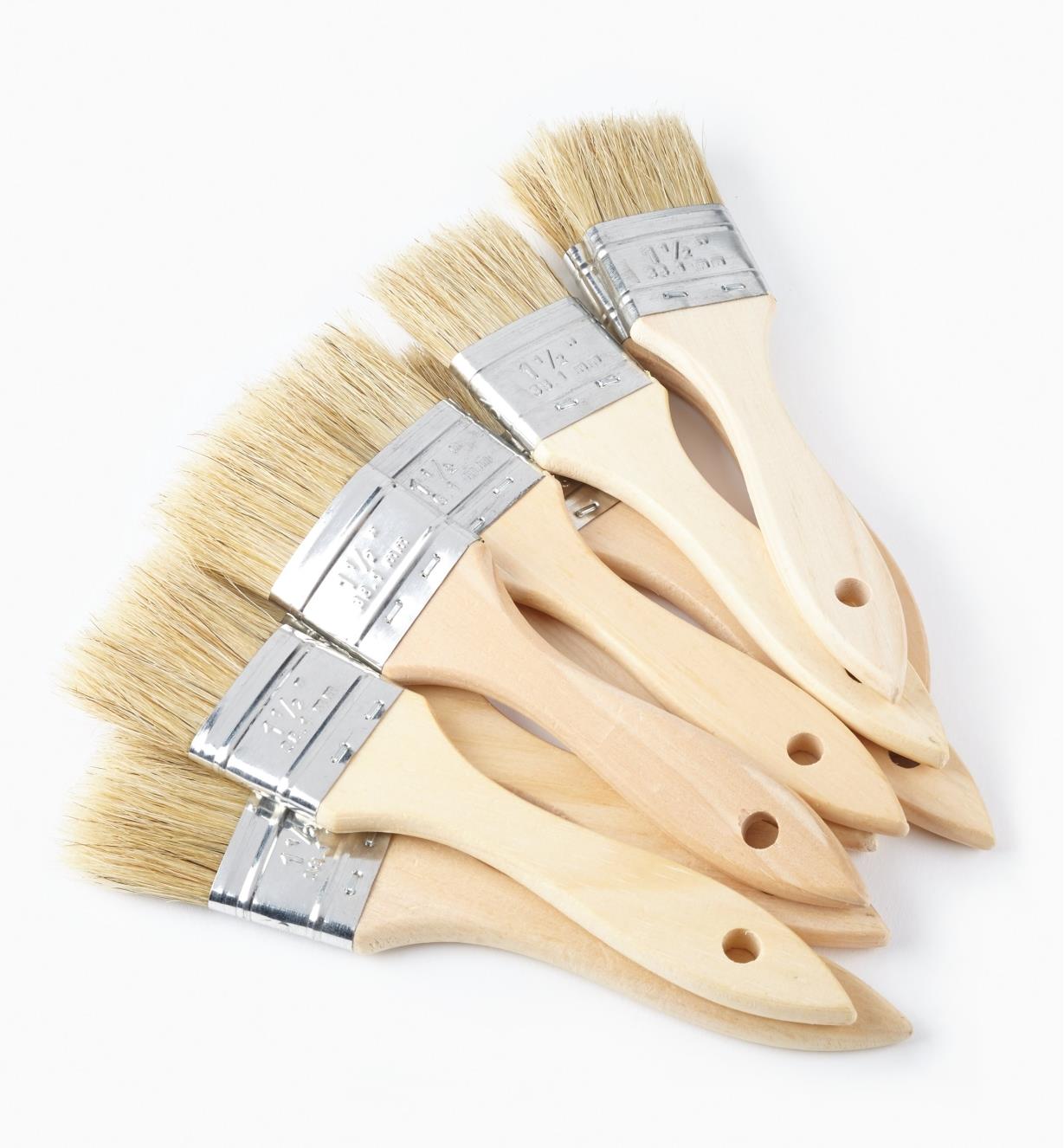 56z9923 - 1 1/2" Bristle Brushes, pkg of 10