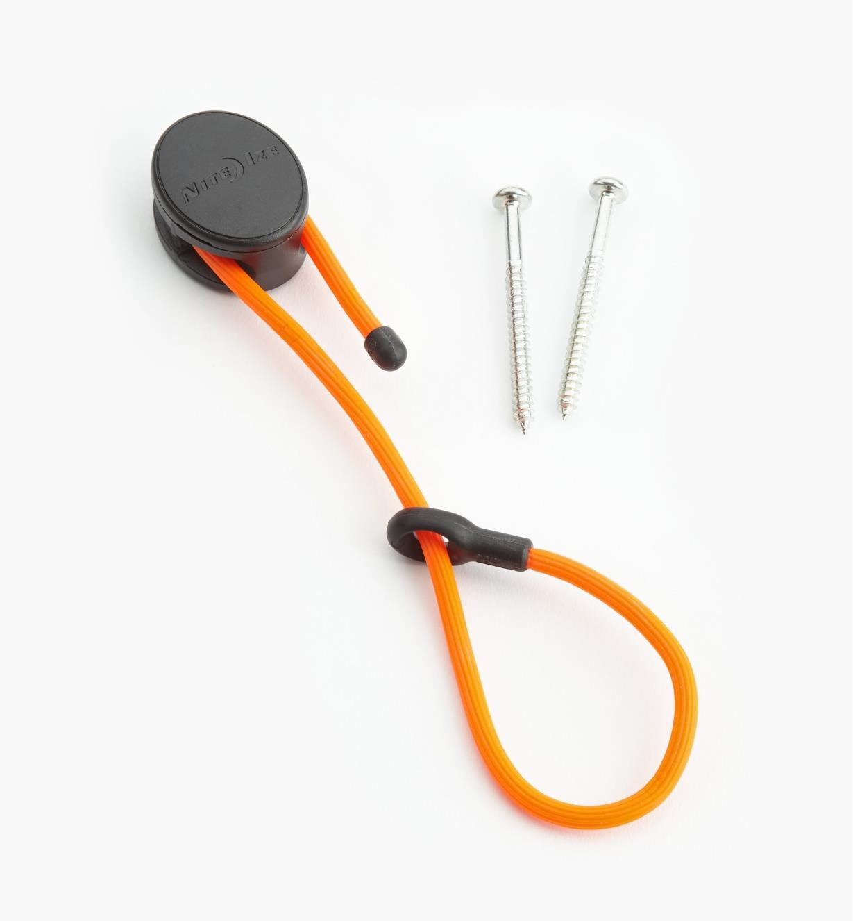 68K0700 - Attache flexible de 12 po et ancrage Gear Tie, orange, l'unité