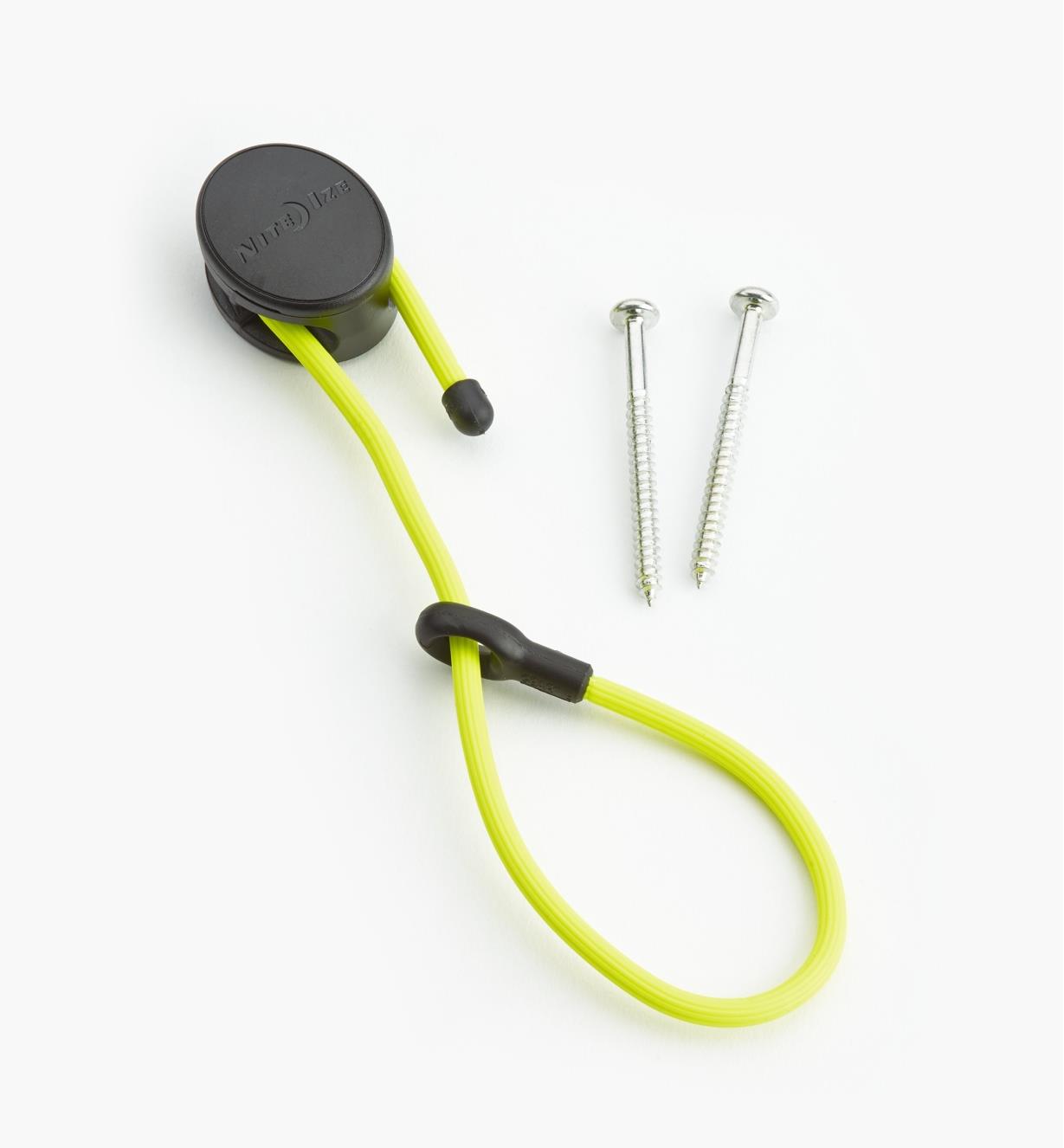68K0701 - Dockable Gear Tie Flexible Tie & Dock, 12" Yellow, each