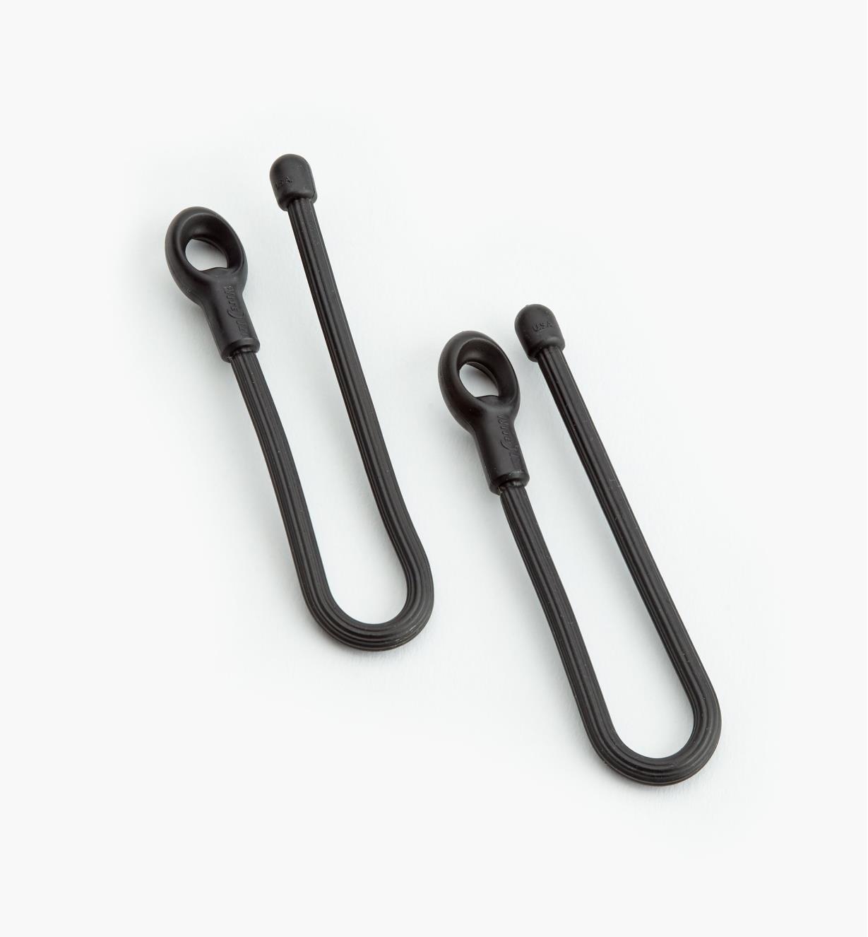 68K0802 - Dockable Gear Tie 6" Black Flexible Ties (2)